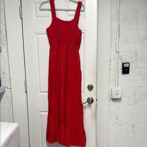 Pinch Red Sleeveless Square Neck Sundress - Size Large - LIKE NEW
